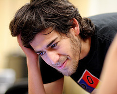 Aaron Swartz, the 24-year-old hacker indicted on data theft charges for leaking JSTOR documents, courtesy of ragesoss