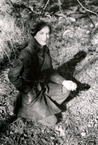 A youthful Margaret Atwood.