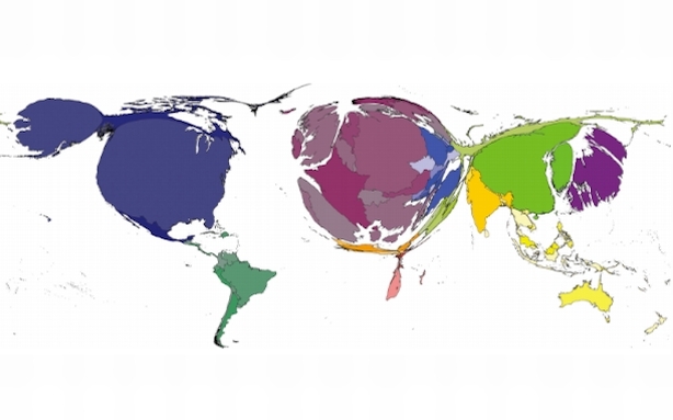 The publishing map of the world