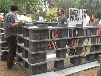 Library in Istanbul's Gezi Park