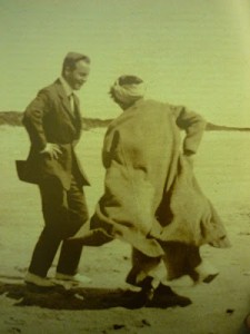 Gerald and Sara Murphy on a beach in East Hampton, circa 1915