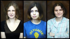 Pussy Riot's Maria Alyokhina, Nadezhda Tolokonnikova, and Yekaterina Samutsevich