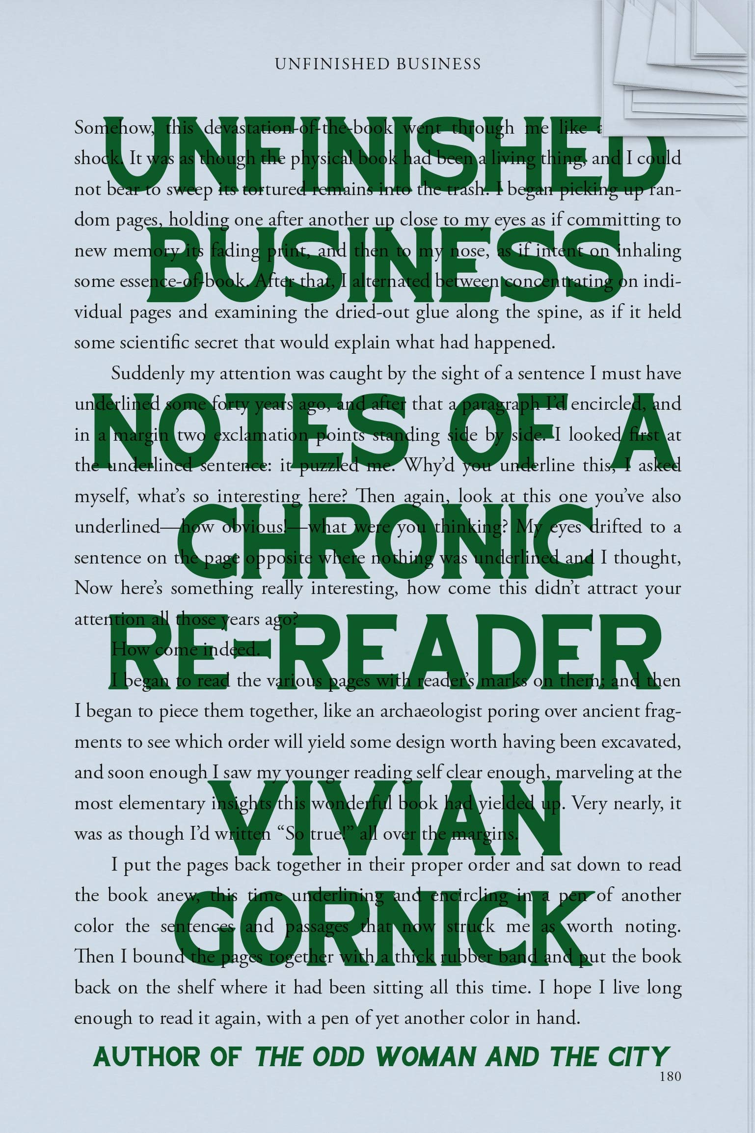 The cover of Unfinished Business: Notes of a Chronic Re-reader