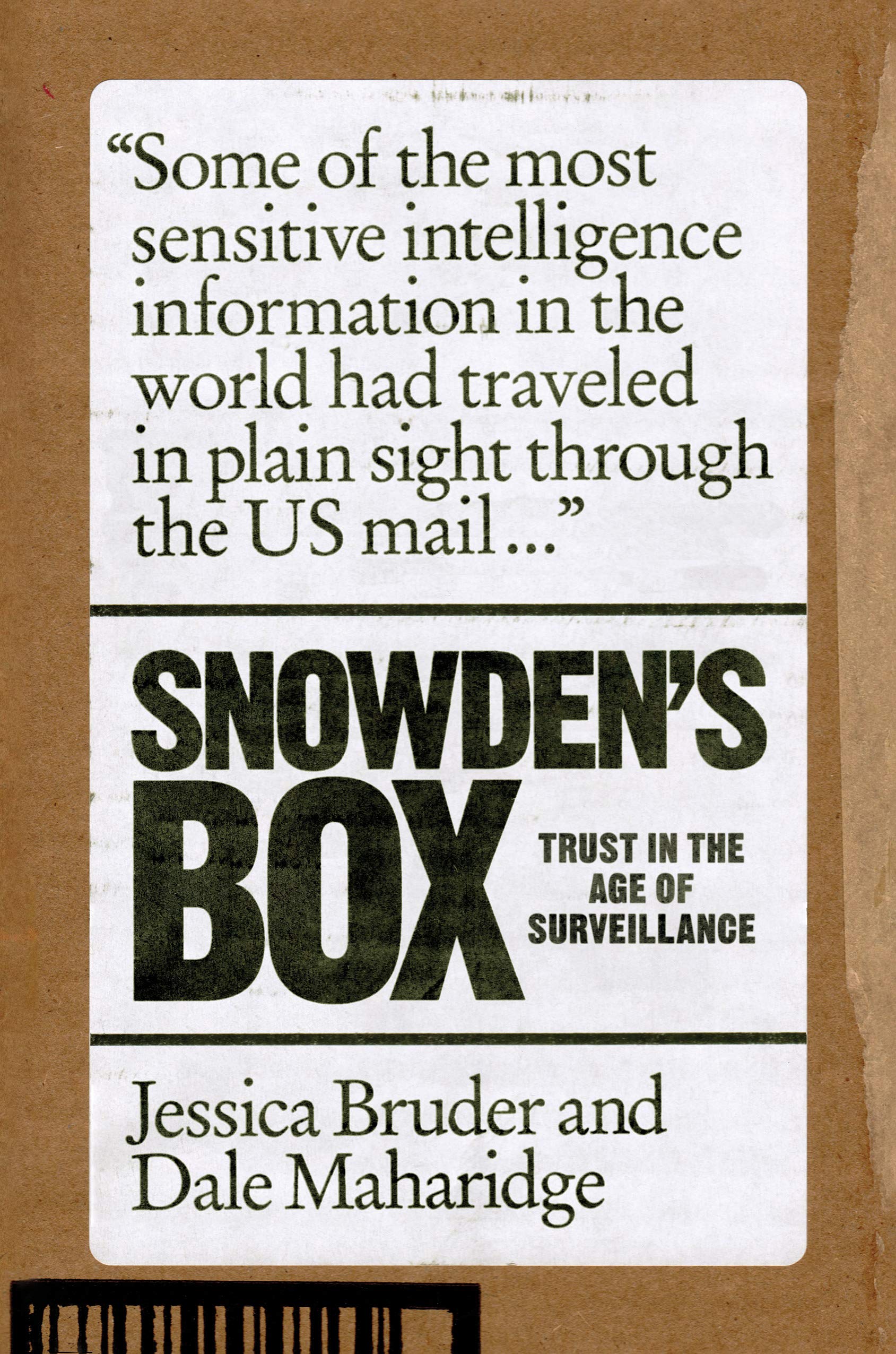 The cover of SNOWDEN’S BOX: TRUST IN THE AGE OF SURVEILLANCE