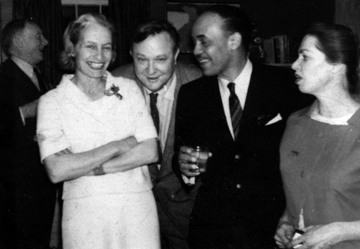 Robert Penn Warren, Eleanor Clark Warren, Robert Motherwell, Ralph Ellison, and Nancy Lewis, Bethany, CT, 1962.