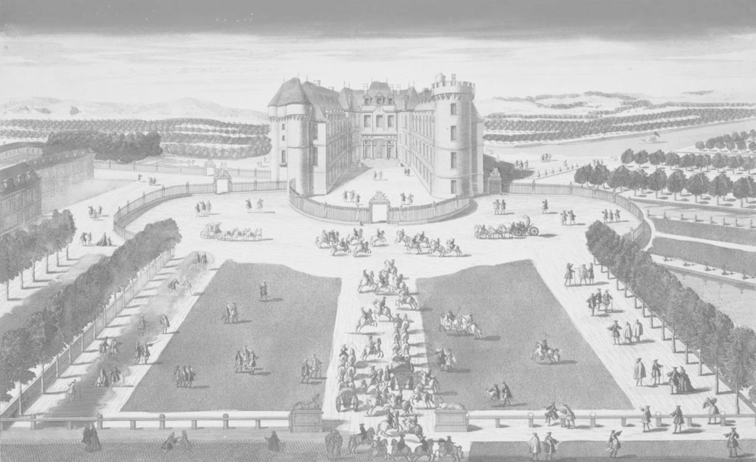 Antoine Aveline’s eighteenth-century engraving of the Chateau de Rambouillet.