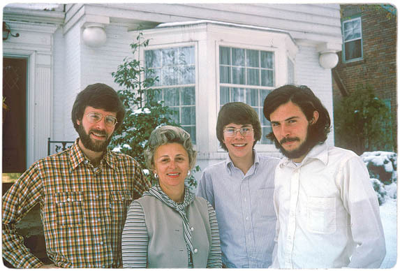 Jonathan Franzen and family, circa 1975. From the Paris Review.