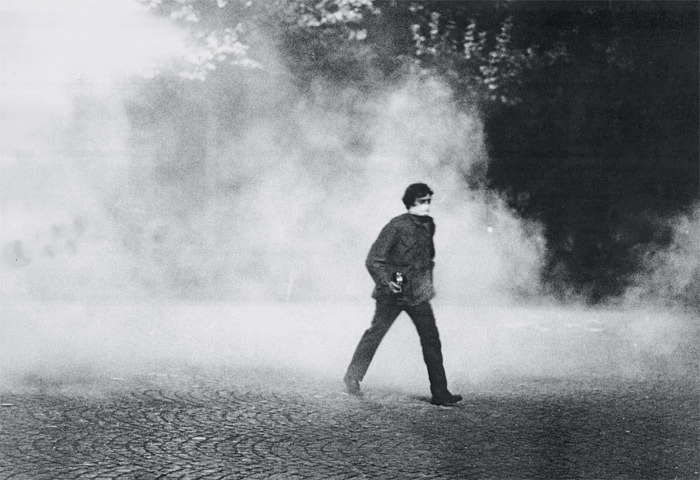 Protester in Saint-Germain-des-Prés, Paris, May 1968.