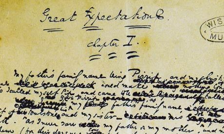 A pages of Dickens's Great Expectations