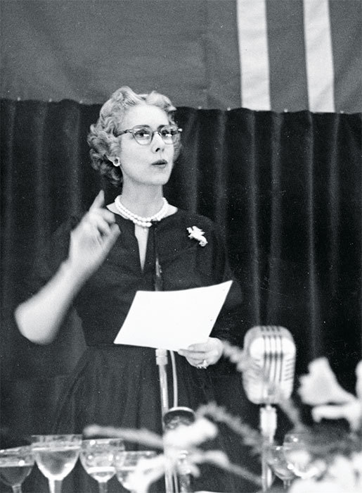 Clare Boothe Luce in Milan, 1953.