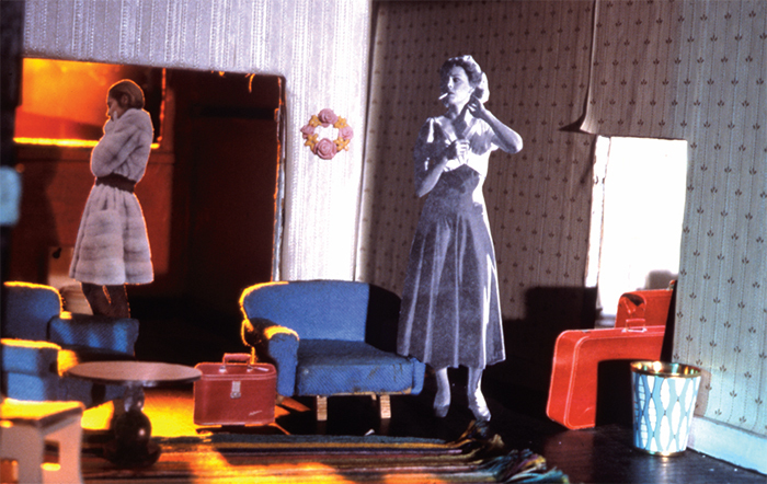 *Laurie Simmons, _Study for Longhouse (Red Suitcase)_, 2003*, C-print, 27 1/2 × 40".