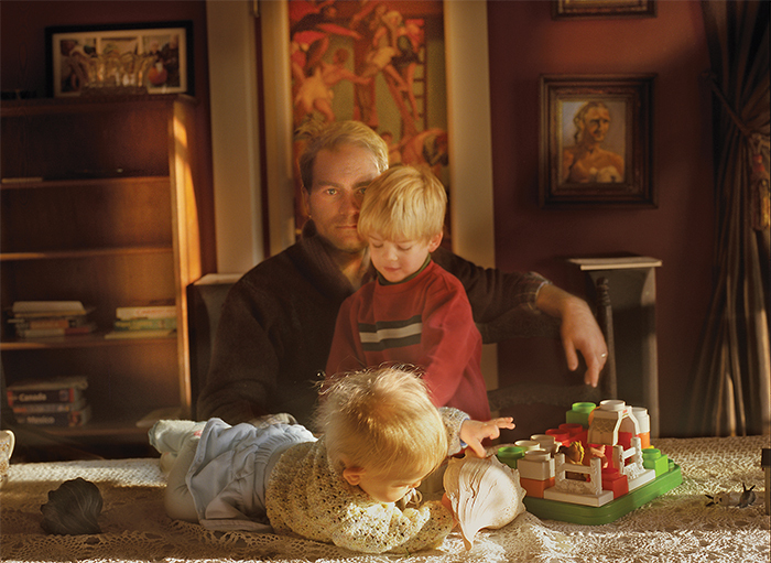 Jessica Todd Harper, Christopher with Nicholas and Catherine (Descent from the Cross) (detail), 2009, ink-jet print, dimensions variable.