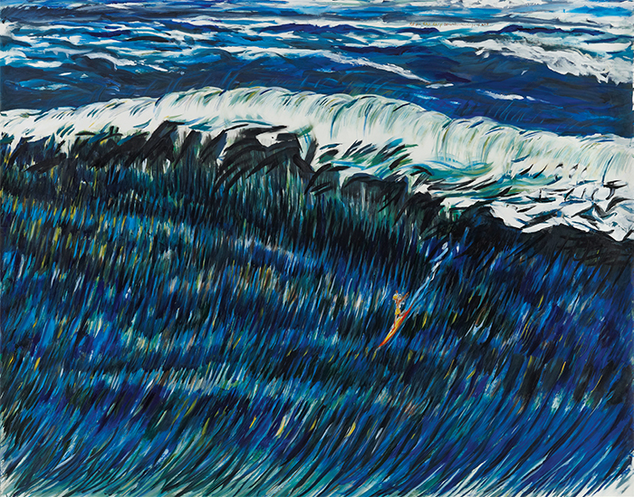 *Raymond Pettibon, _No Title (Deeper Above All)_, 2011*, ink, gouache, and pen on paper, 69 1/2 × 84 1/2."