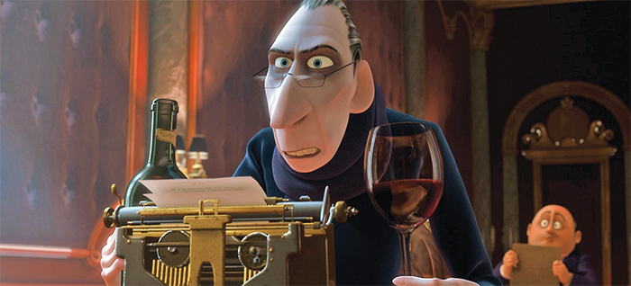 Critic Anton Ego in Brad Bird and Jan Pinkava’s Ratatouille, 2007.