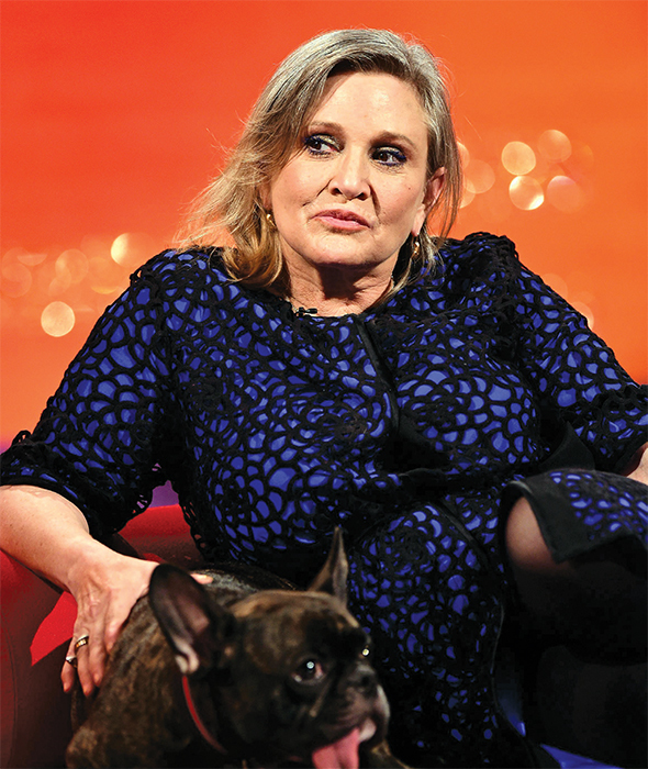 Carrie Fisher, 2015. PA Images/Alamy.