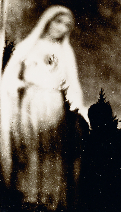 Photo of an “atmospheric apparition” from the book Imponderable: The Archives of Tony Oursler. Courtesy Tony Oursler.