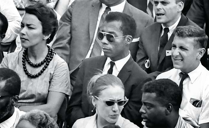 Dan Budnik’s 1963 photograph of James Baldwin in Raoul Peck’s I Am Not Your Negro, 2016. © Dan Budnik, courtesy Magnolia Pictures.