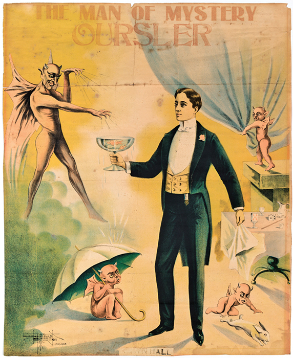 Poster for stage magician Fulton Oursler, ca. 1925.