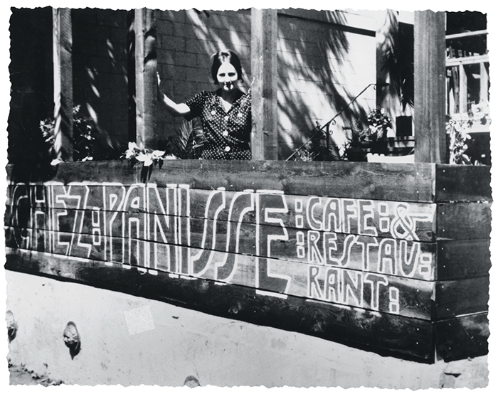 Alice Waters at Chez Panisse on its opening day, 1971. Charles Shere.