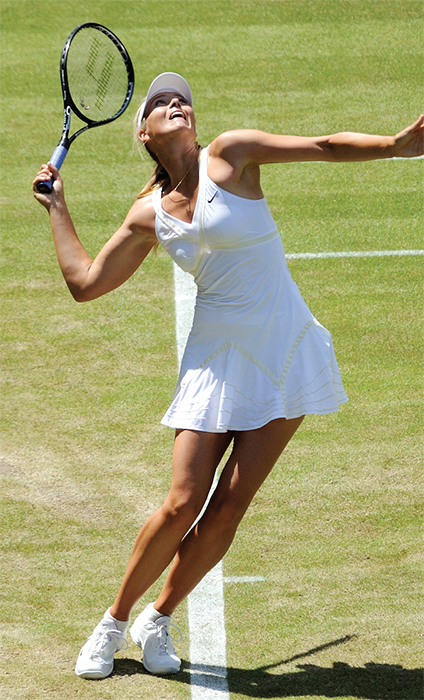 Maria Sharapova, Wimbledon, London, 2009. Justin Smith/Flickr.