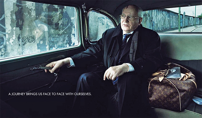 *Louis Vuitton advertisement, 2008.* Mikhail Gorbachev.