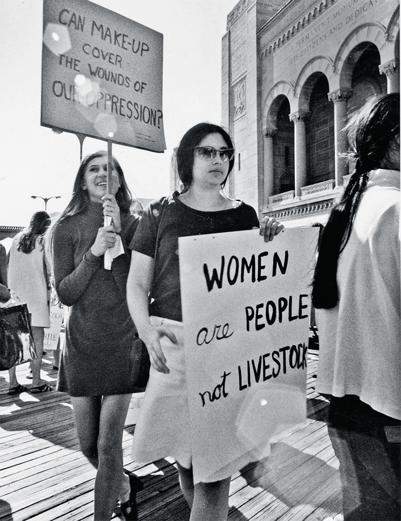 Carol Giardina at the Miss America protest, Atlantic City, New Jersey, 1968. Courtesy Alix Kates Shulman Papers, David M. Rubenstein Rare Book & Manuscript Library, Duke University.