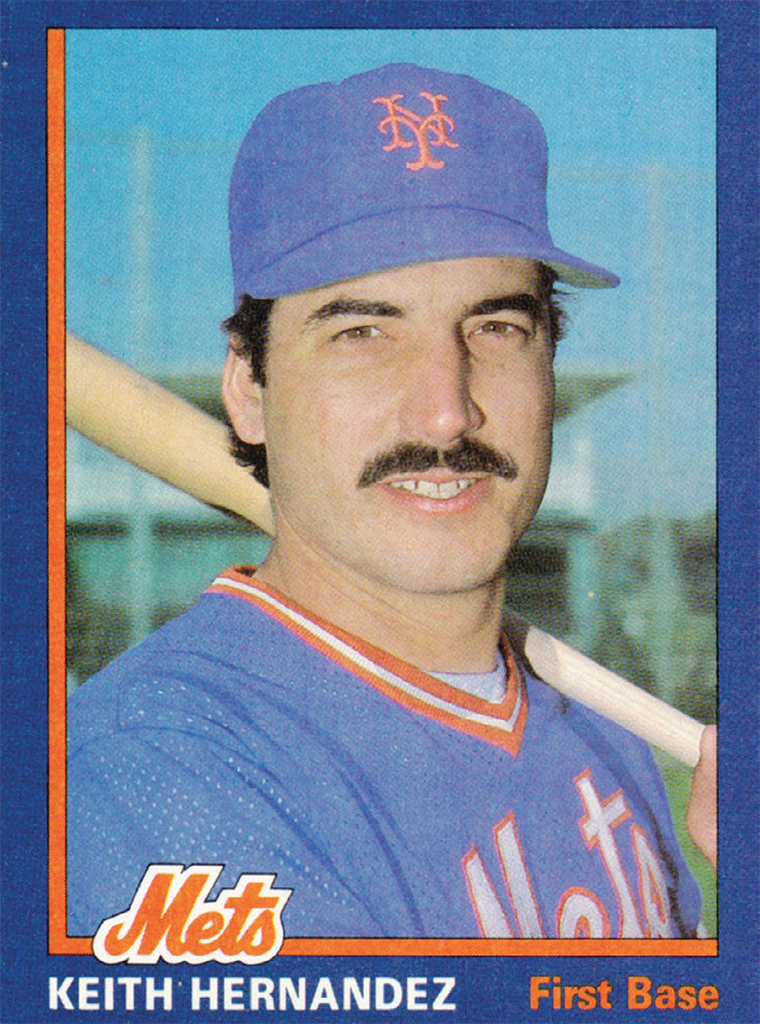 Keith Hernandez Mets baseball card, 1985.