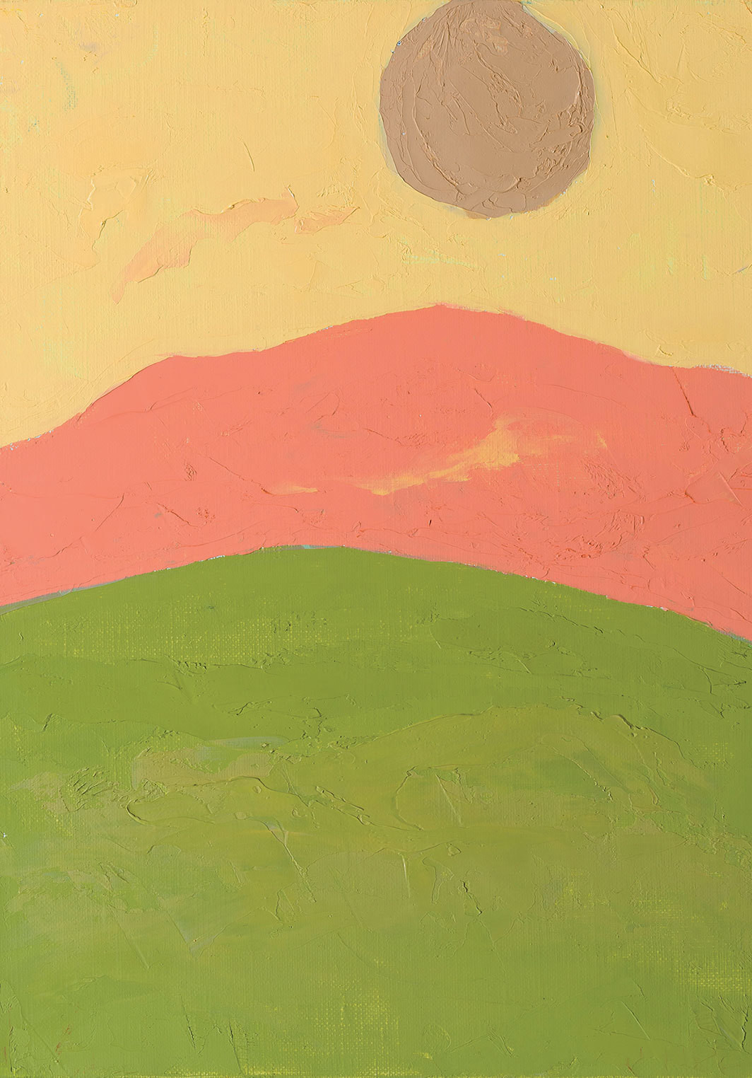 Etel Adnan, untitled, 2017, oil on canvas, 13 × 9 1⁄2". Courtesy the artist and Galerie Lelong & Co., Paris/New York