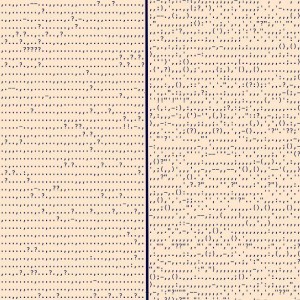 Punctuation in Blood Meridian by Cormac McCarthy (left) and in Absalom, Absalom! by William Faulkner (right)