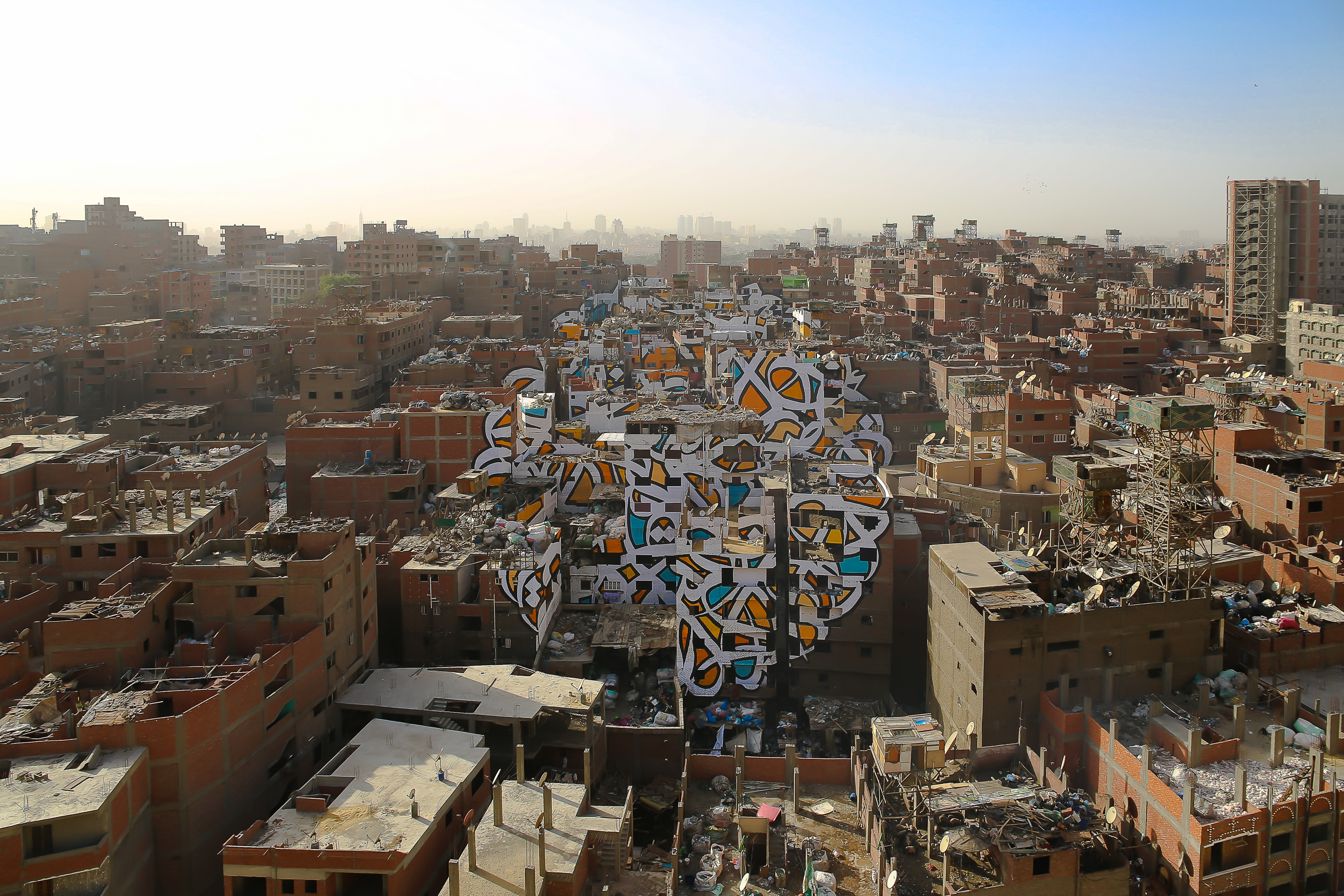 el Seed's _Perception_ mural (detail). Photo: Ouahid Berrehouma/Mahdi Khmili.