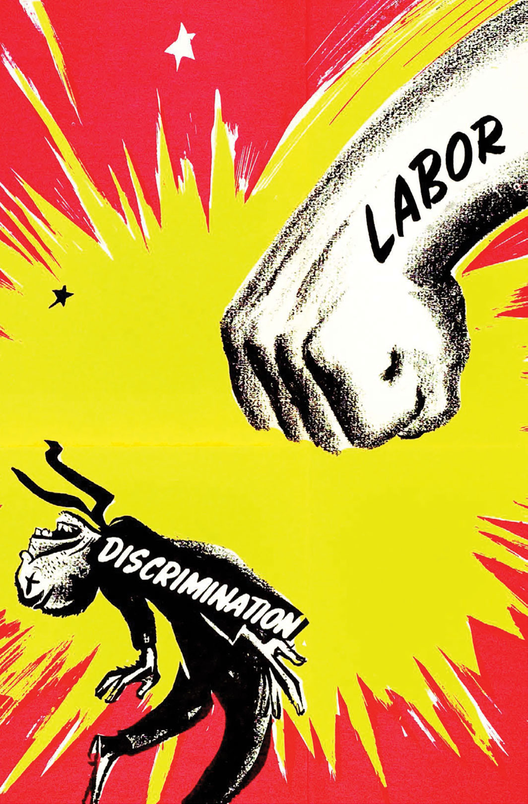 Congress of Industrial Organizations’ Committee to Abolish Discrimination poster, 1951. Bernard Seaman/Tamiment Library, NYU