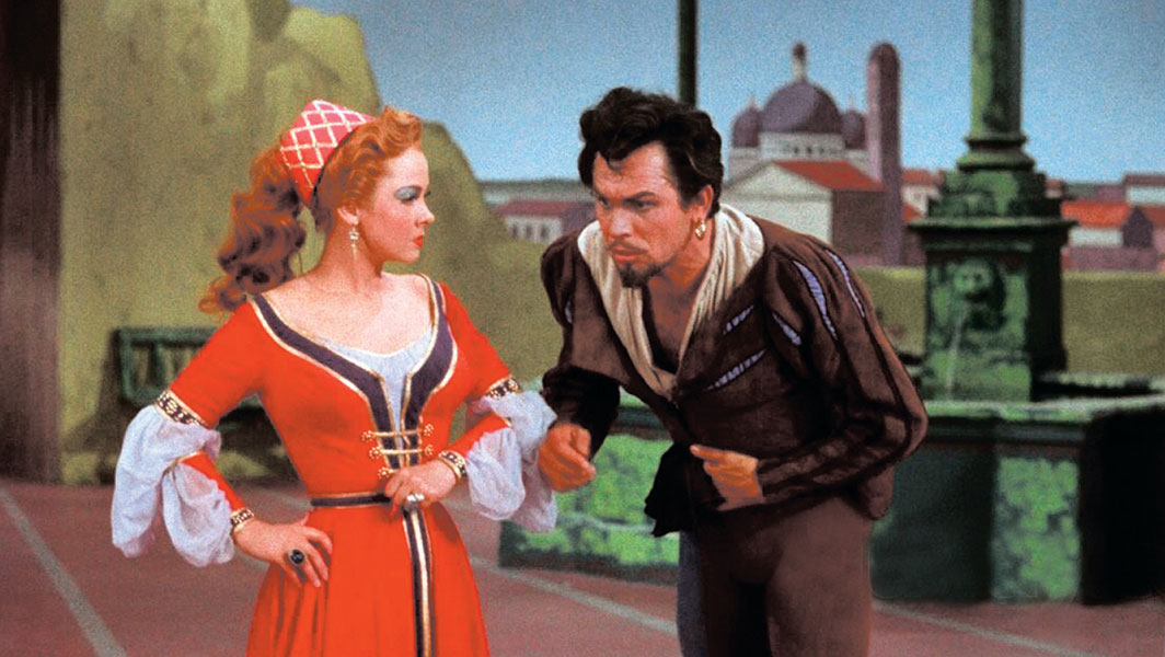 *George Sidney, _Kiss Me, Kate,_ 1953.* Lilli Vanessi (Kathryn Grayson) and Fred Graham (Howard Keel). MGM