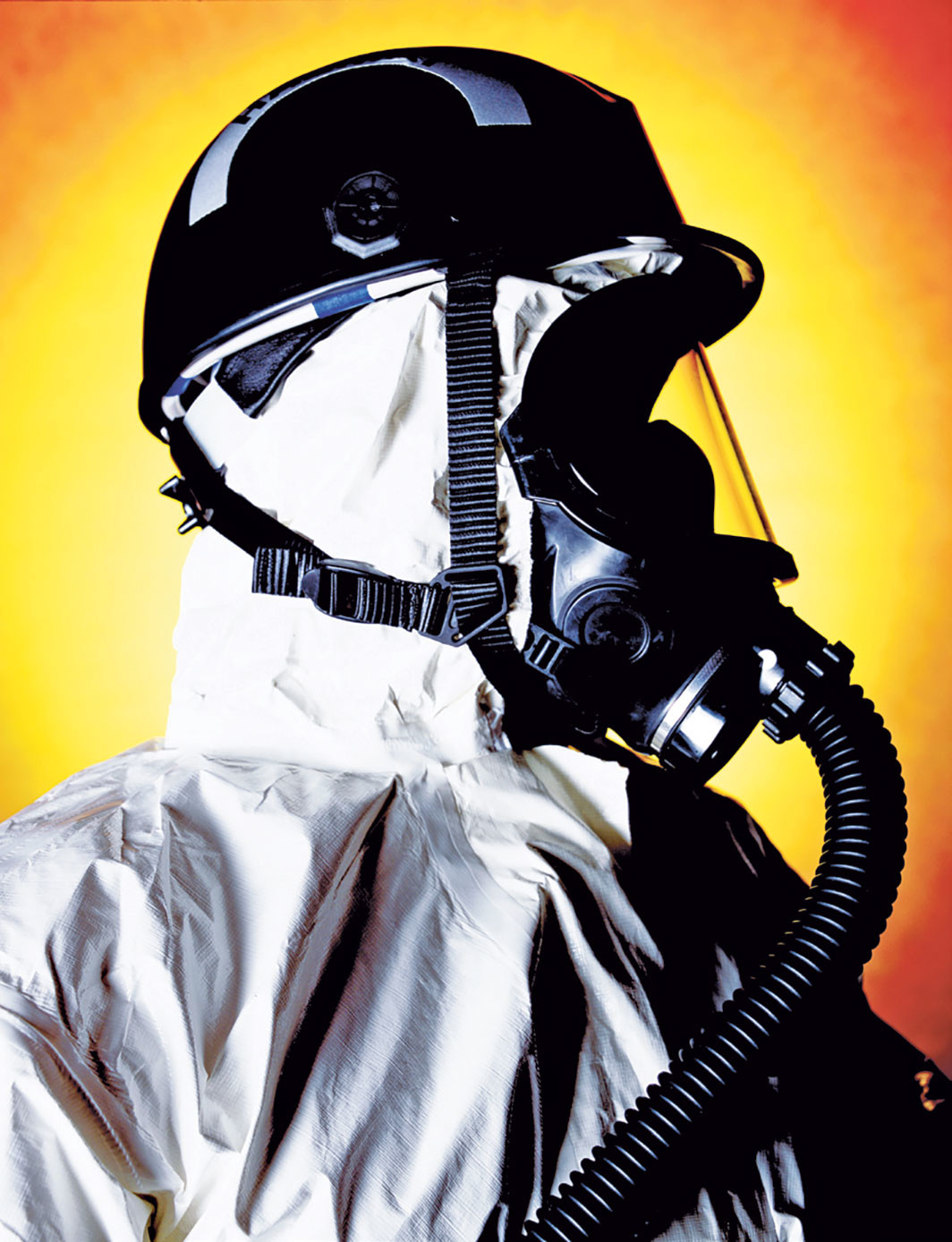 Andres Serrano, Thomas Buda, Hazmat Chemical Biological Weapons Reponse Team (America), 2002, Cibachrome, 44 × 37". © Andres Serrano, Courtesy the artist and Galerie Nathalie Obadia Paris/Brussels