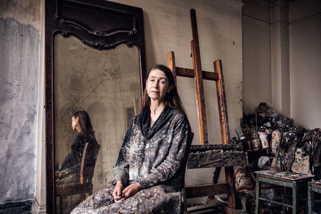 Celia Paul in her studio, London, 2019.