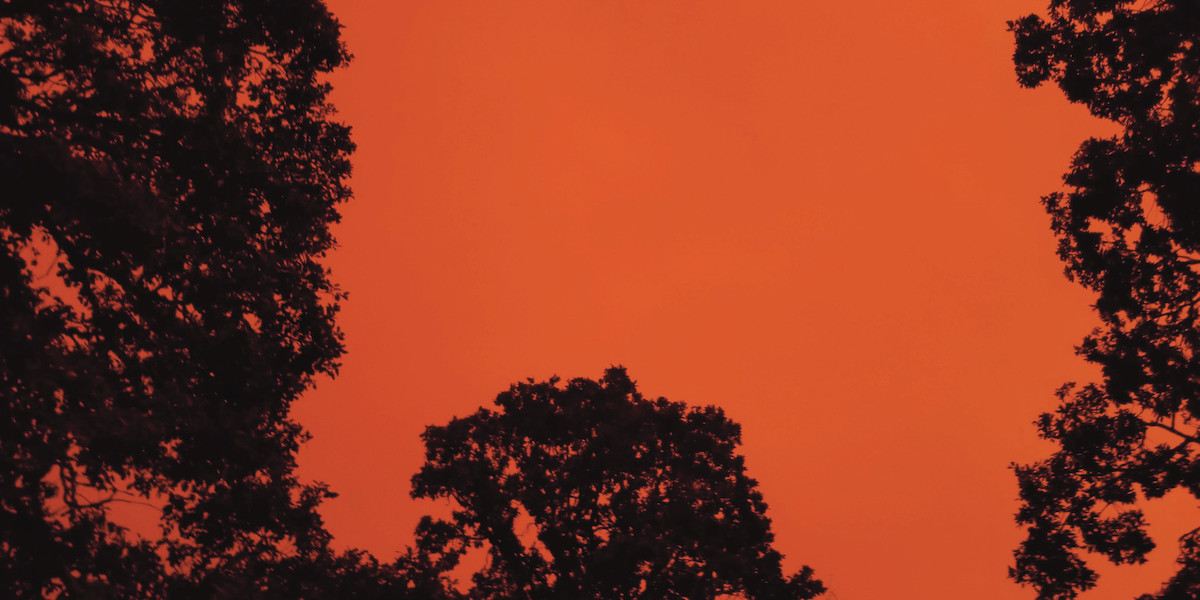 *Smoke particles from West Coast wildfires alter the sky's colors, Oregon, September 8, 2020.*
