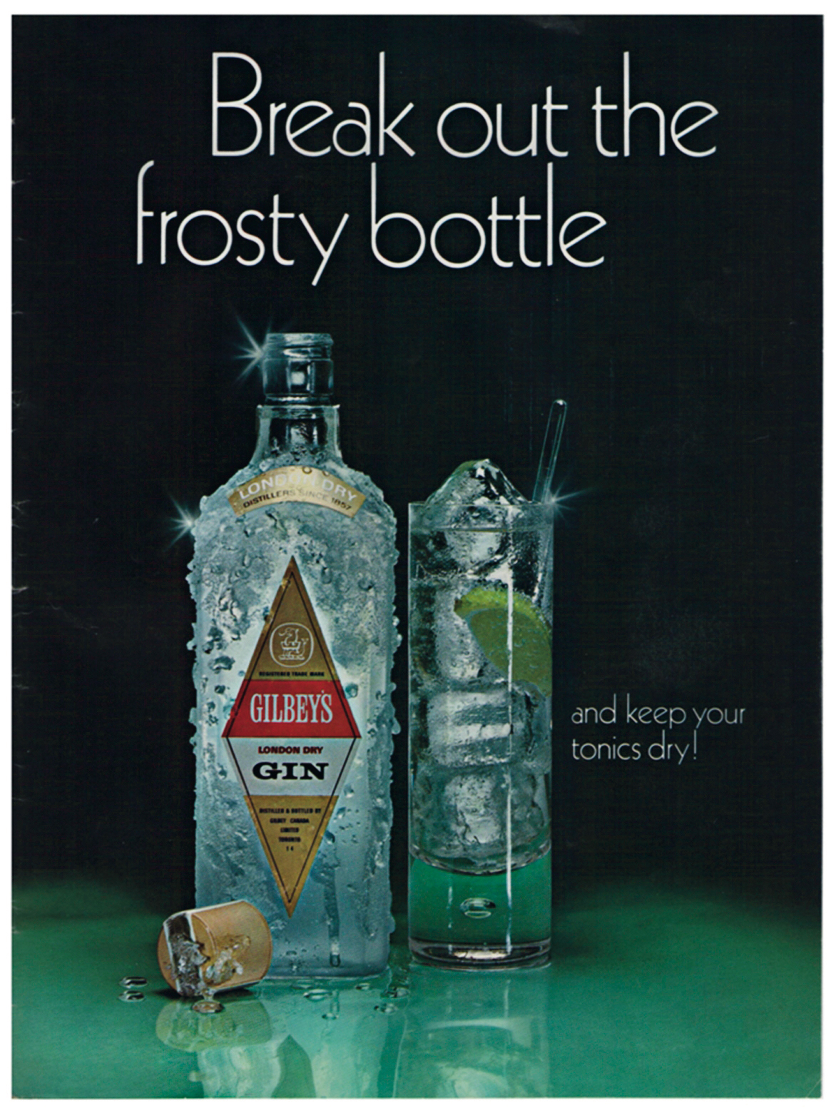 *Gilbey's London Dry Gin advertisement, 1971.*