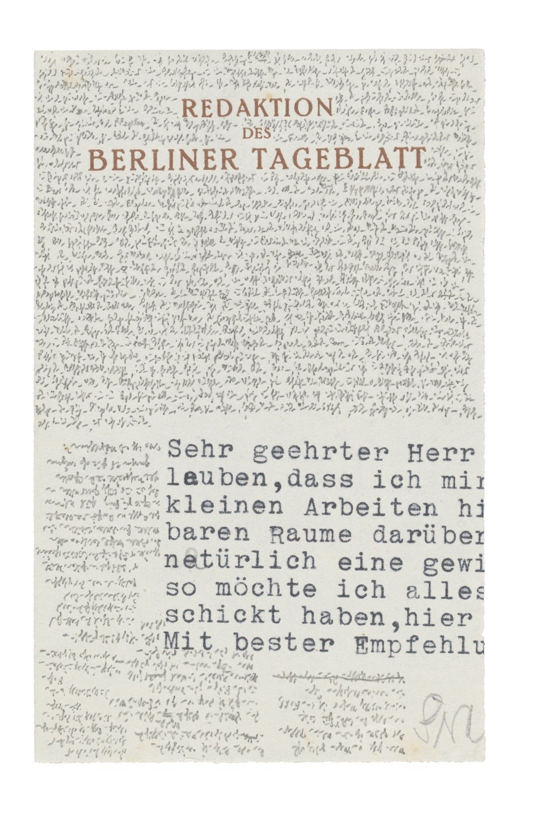 Robert Walser's Microscript 107, 1928.