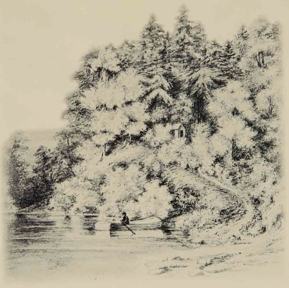 *Louisa May Alcott, sketch of Thoreau at Walden Pond, 1869.* Wikimedia Commons