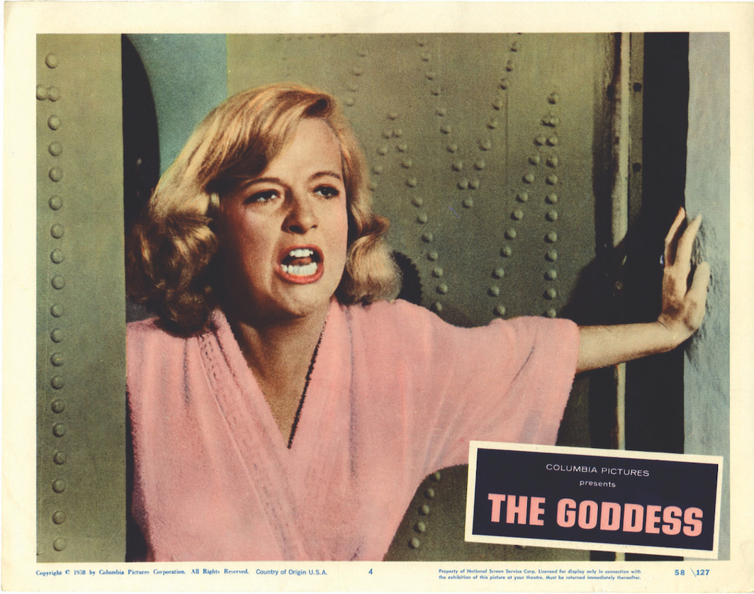 *Lobby card with Kim Stanley as Emily Ann Faulkner for John Cromwell's _The Goddess_, 1958.* Columbia Pictures