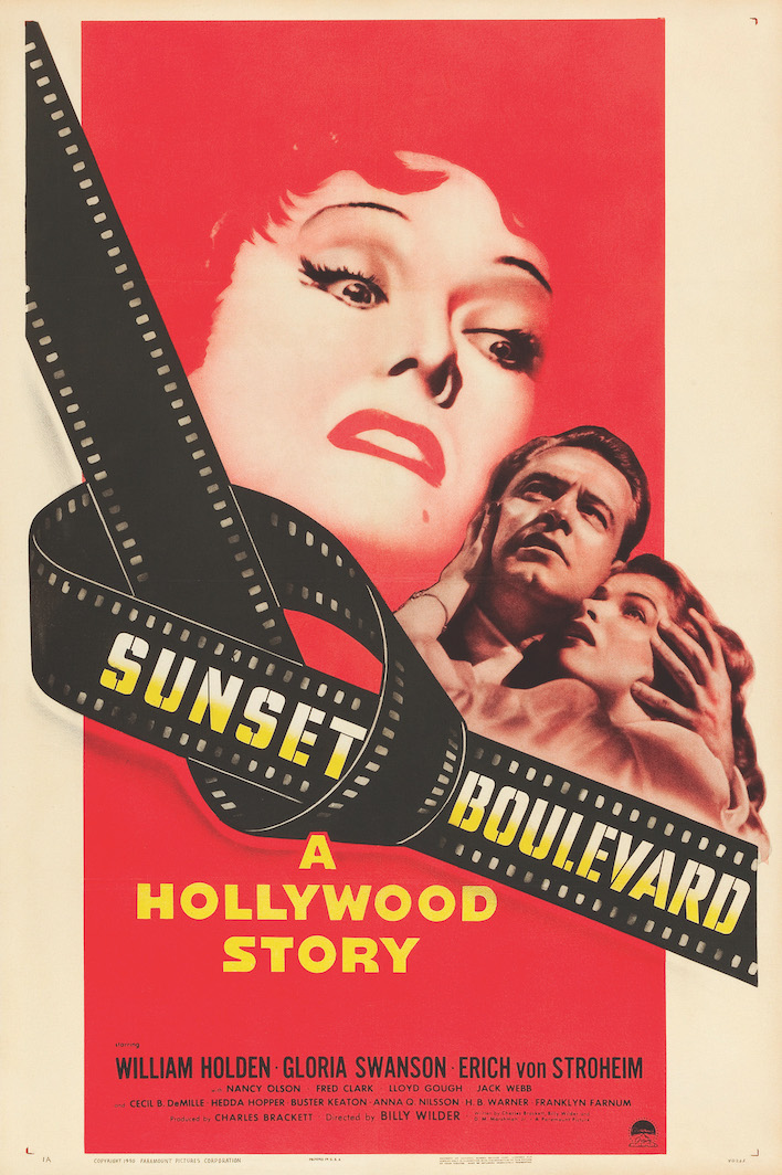 *Theatrical poster detail for Billy Wilder's Sunset Boulevard, 1950*. 