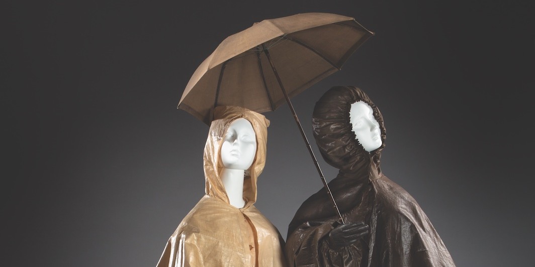 *Rain walking ensembles, 1860s.* Brian Davis; © FIDM Museum; Courtesy American Federation of Arts