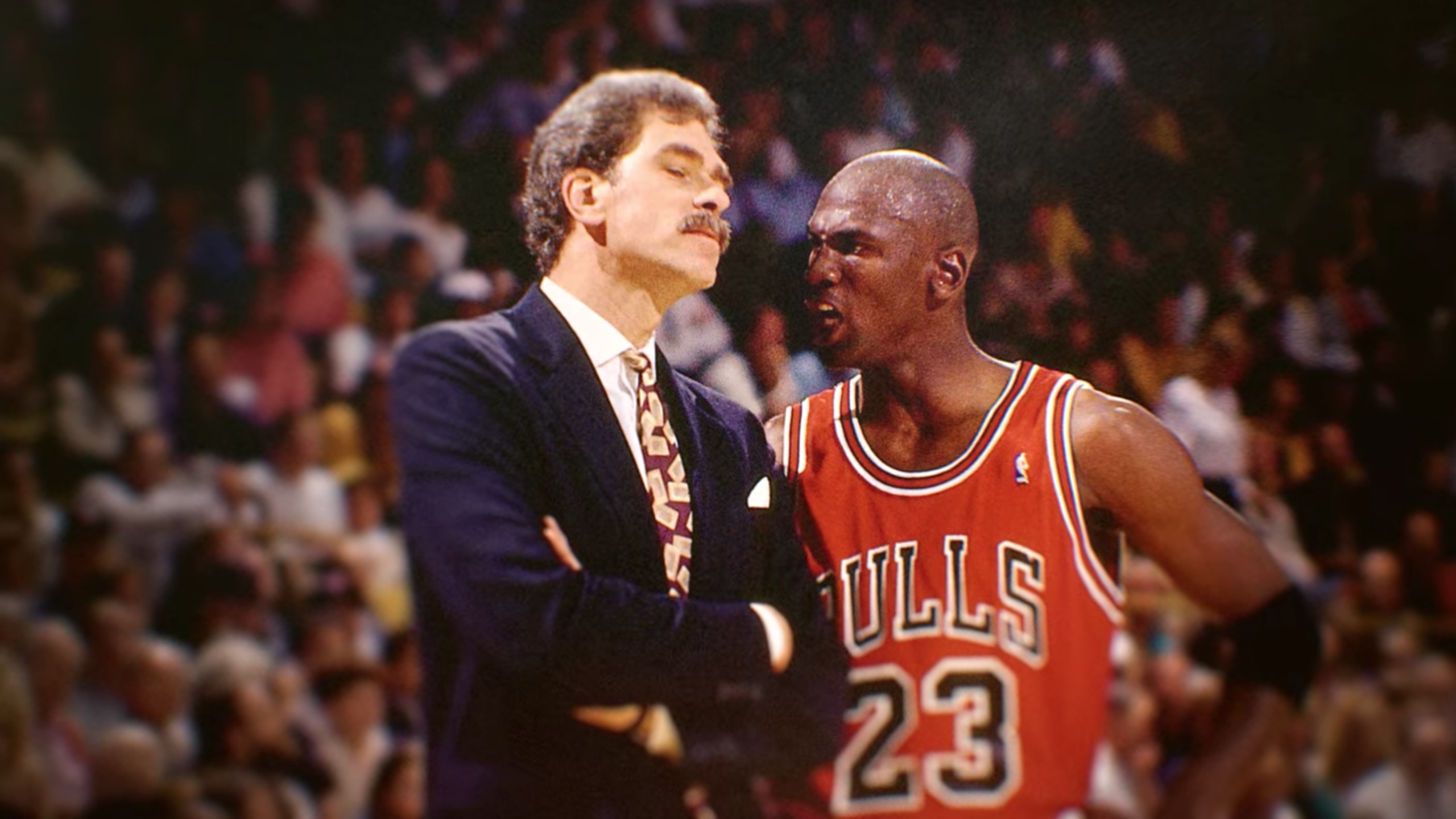 *The Last Dance, season 1, episode 4, 2020.* Phil Jackson and Michael Jordan. Netflix.