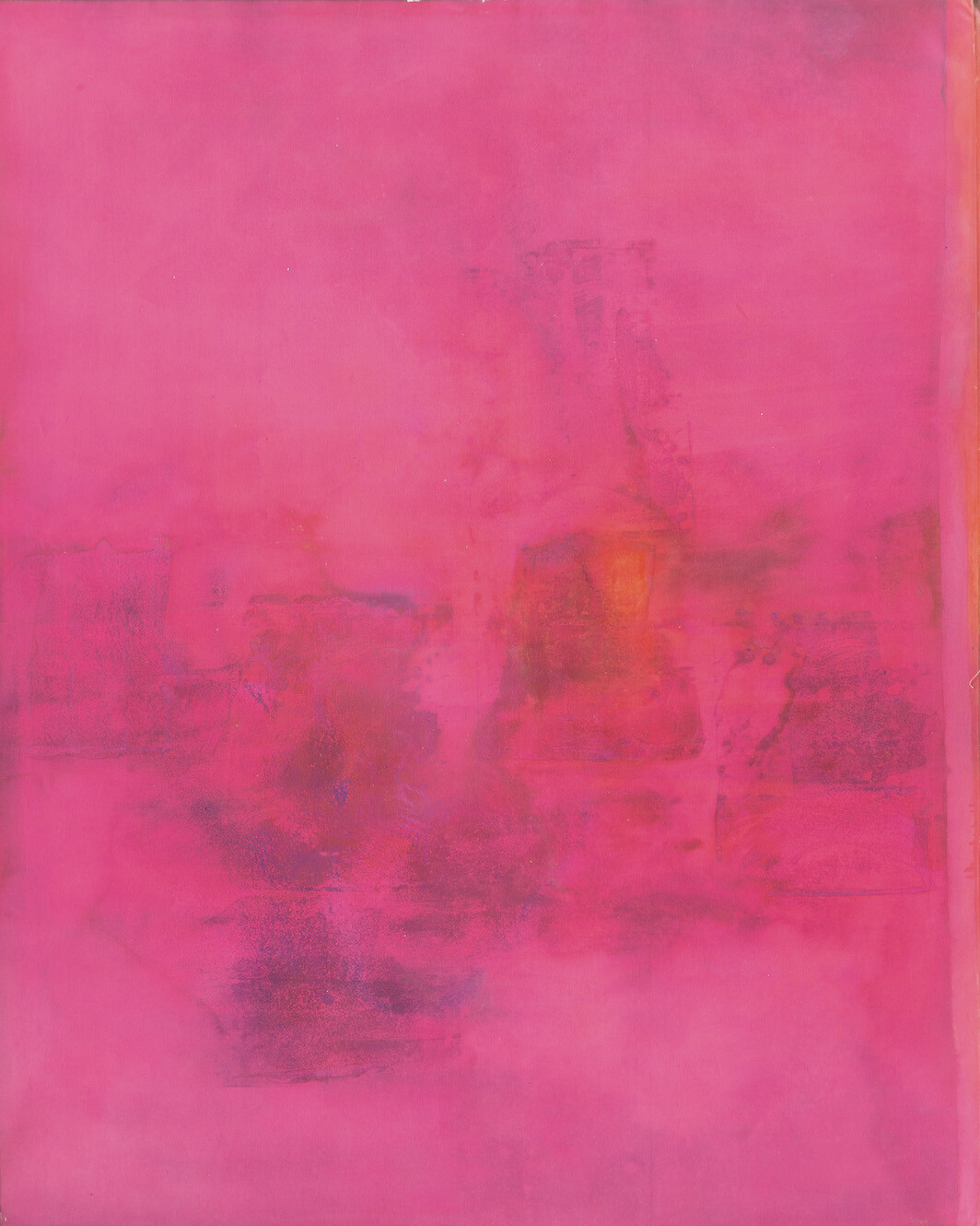 Frank Bowling, Doughlah G.E.P., 1968–71, acrylic on canvas, 90 × 71 7∕8". © Frank Bowling. All rights reserved, DACS/Artimage, London & ARS, New York. Courtesy Museum of Fine Arts, Boston