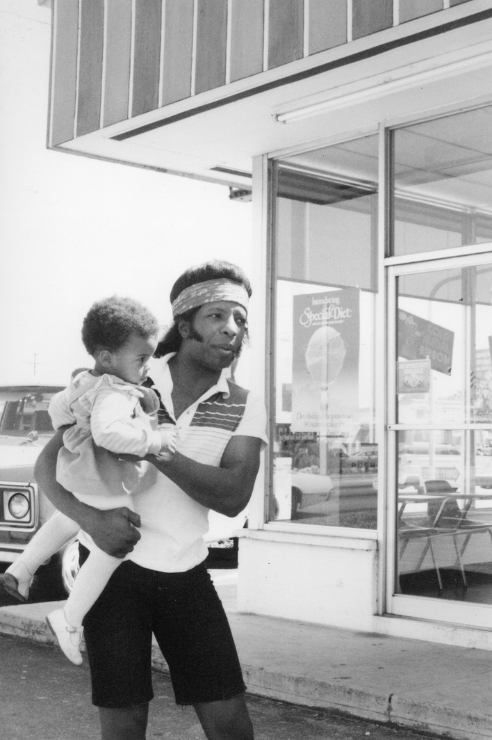 *Sly Stone with daughter Nove, ca. 1980.*