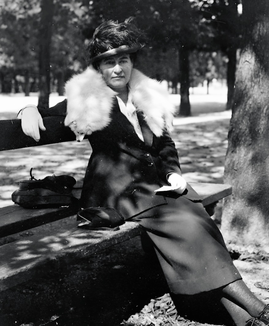 *Willa Cather at the Luxembourg Gardens, Paris, France, 1920.* Wikicommons/Philip L. and Helen Cather Southwick Collection.